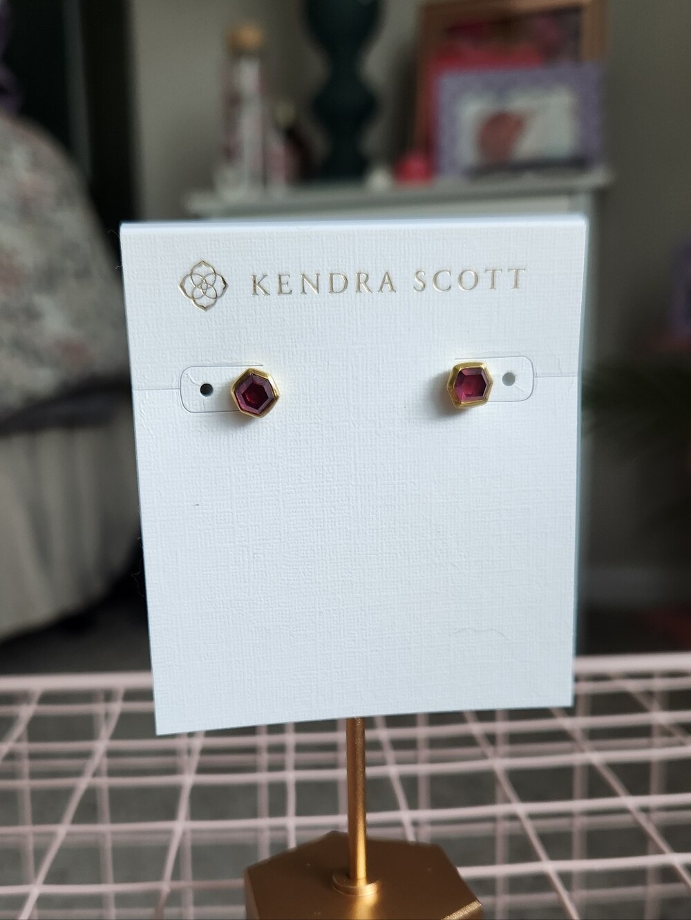 Kendra Scott 18k Davie January Birthstone Stud Earring